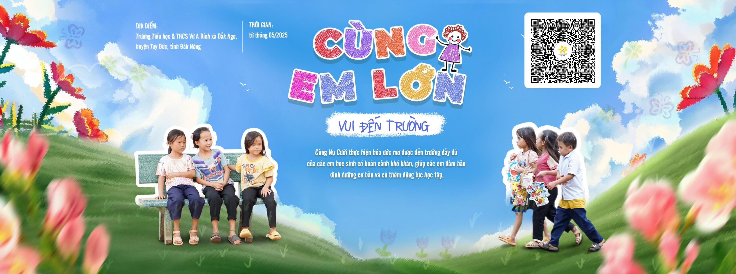 Cùng Em Lớn | 5 hoàn cảnh đặc biệt khó khăn trong hành trình tiếp bước đến trường